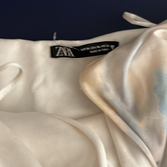 Zara XL Strapless Ruched Tie-Dye Top NWOT - Picture 4 of 5